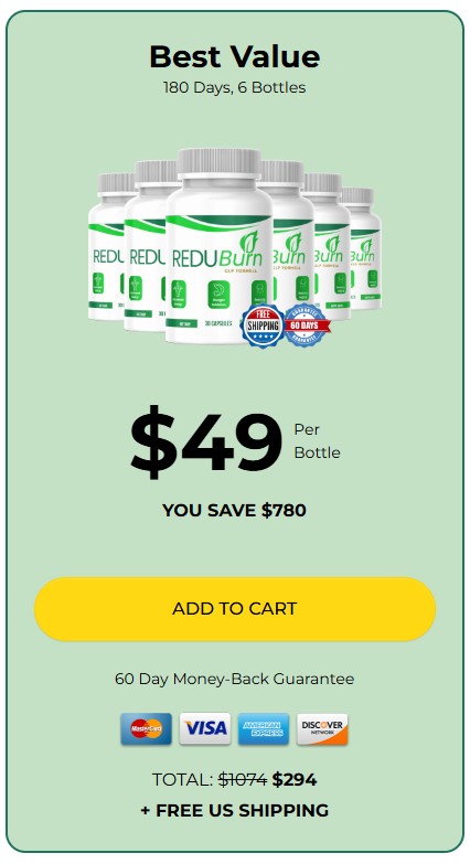ReduBurn 6 Bottle Price